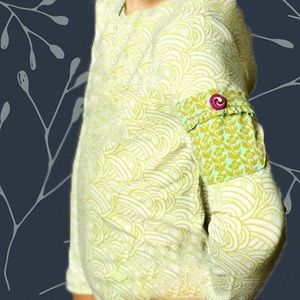 Matilda Jane, Character Counts, Green Swirl long Sleeve Top